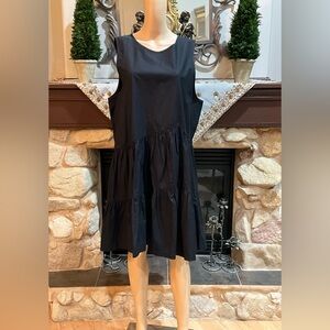 COLLUSION Black Sleeveless Drop Waist Tiered Dress